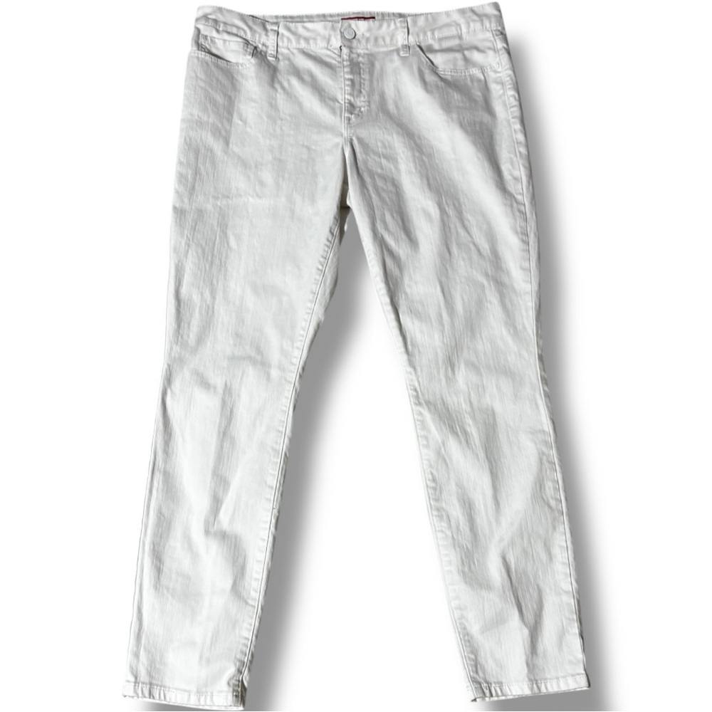 Tommy Hilfiger Women's Bright White Denim High Rise Tapered Size 16 Skinny Jeans - Picture 8 of 16